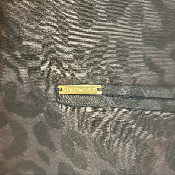 Nine West Black on Black Leopard Print Lined Blazer w/ Slouched Sleeves Size XL - Picture 4 of 7